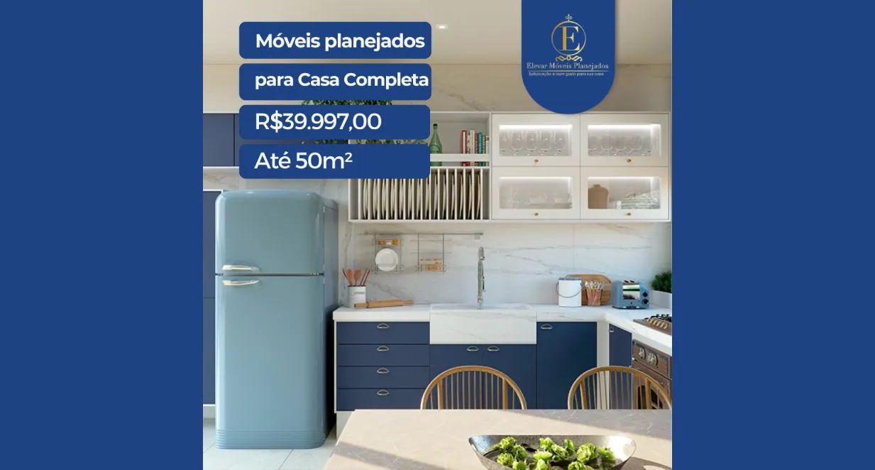 Móveis planejados para Casa Completa R$ 39.997,00 - até 50m²